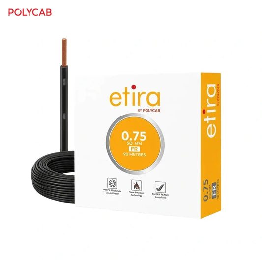 Polycab Etira FR, Single Core Cable - 90 Meters, Copper Flexible